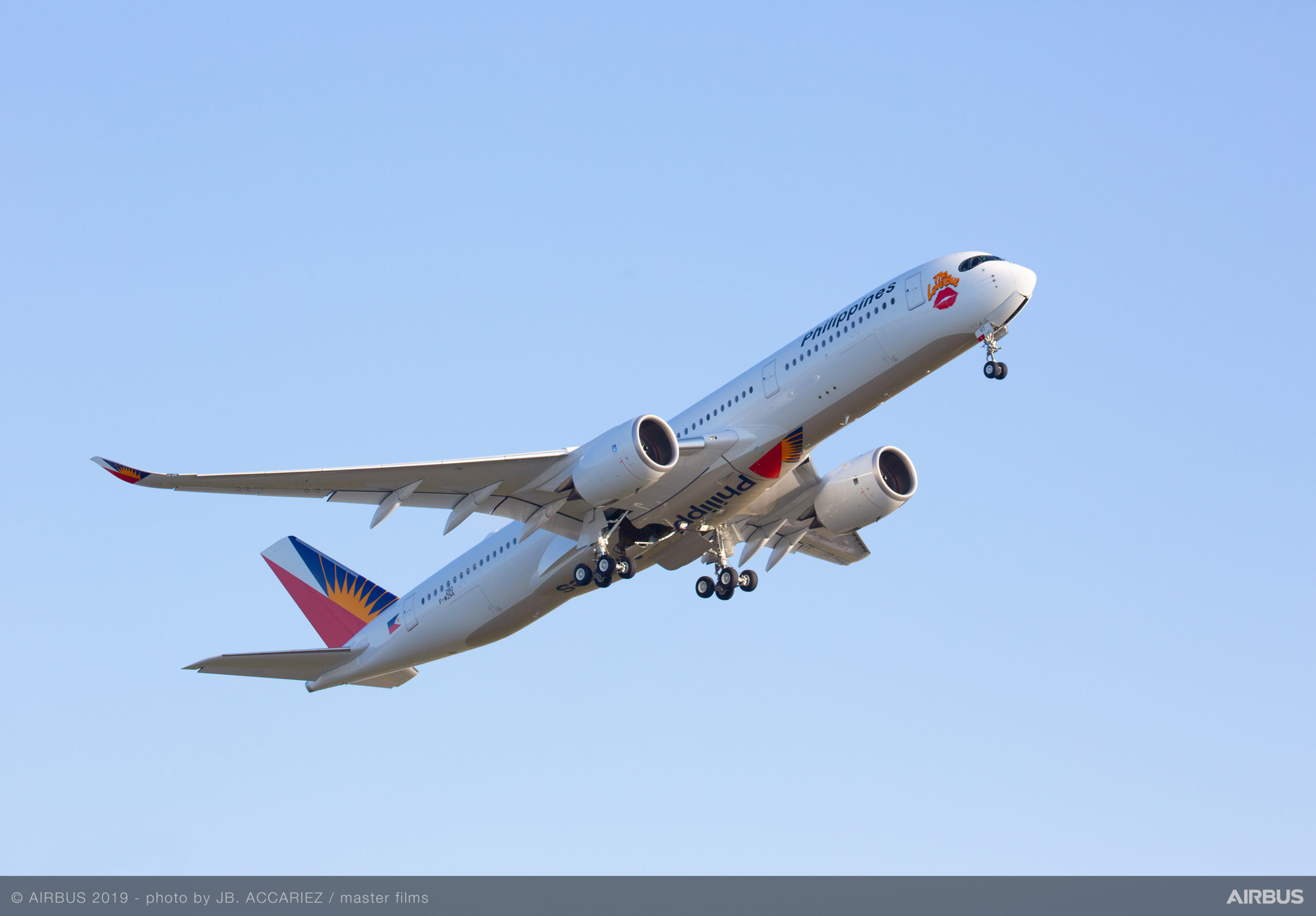 A Philippine Airlines plane taking off