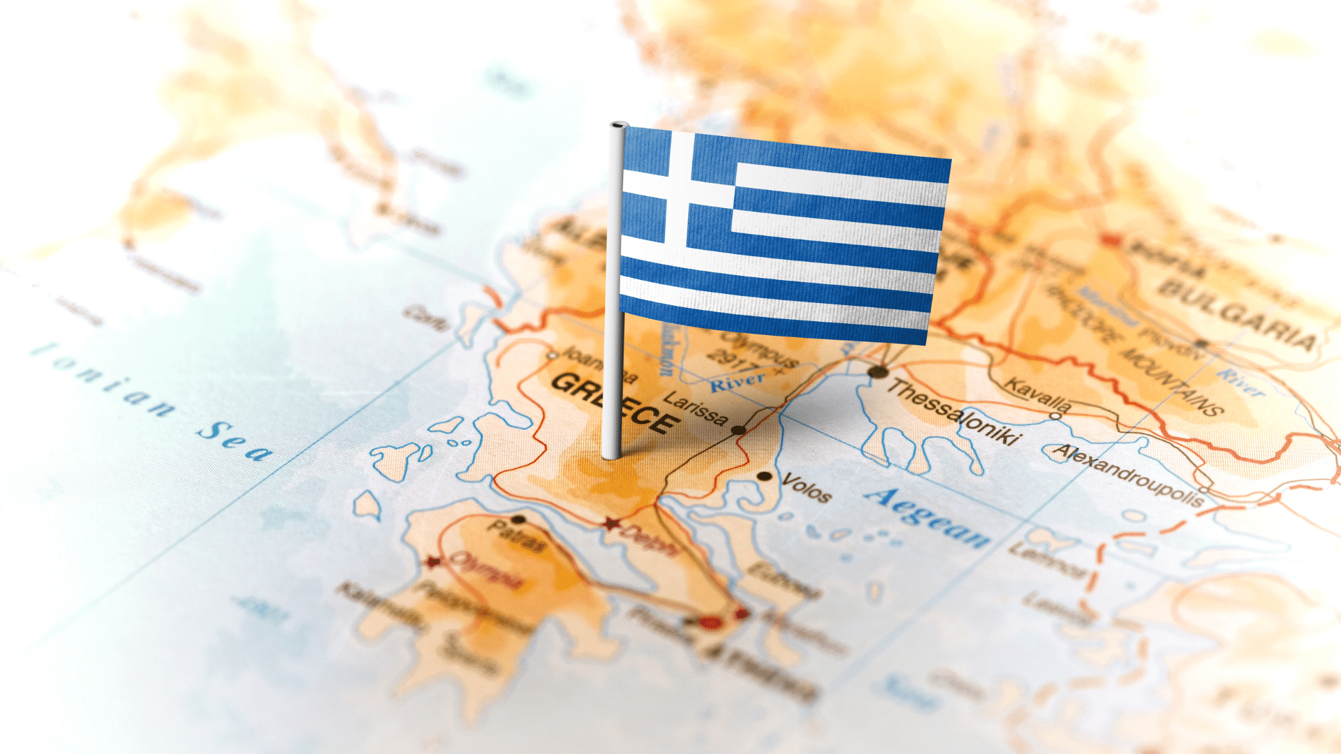 Photo of map of Greece
