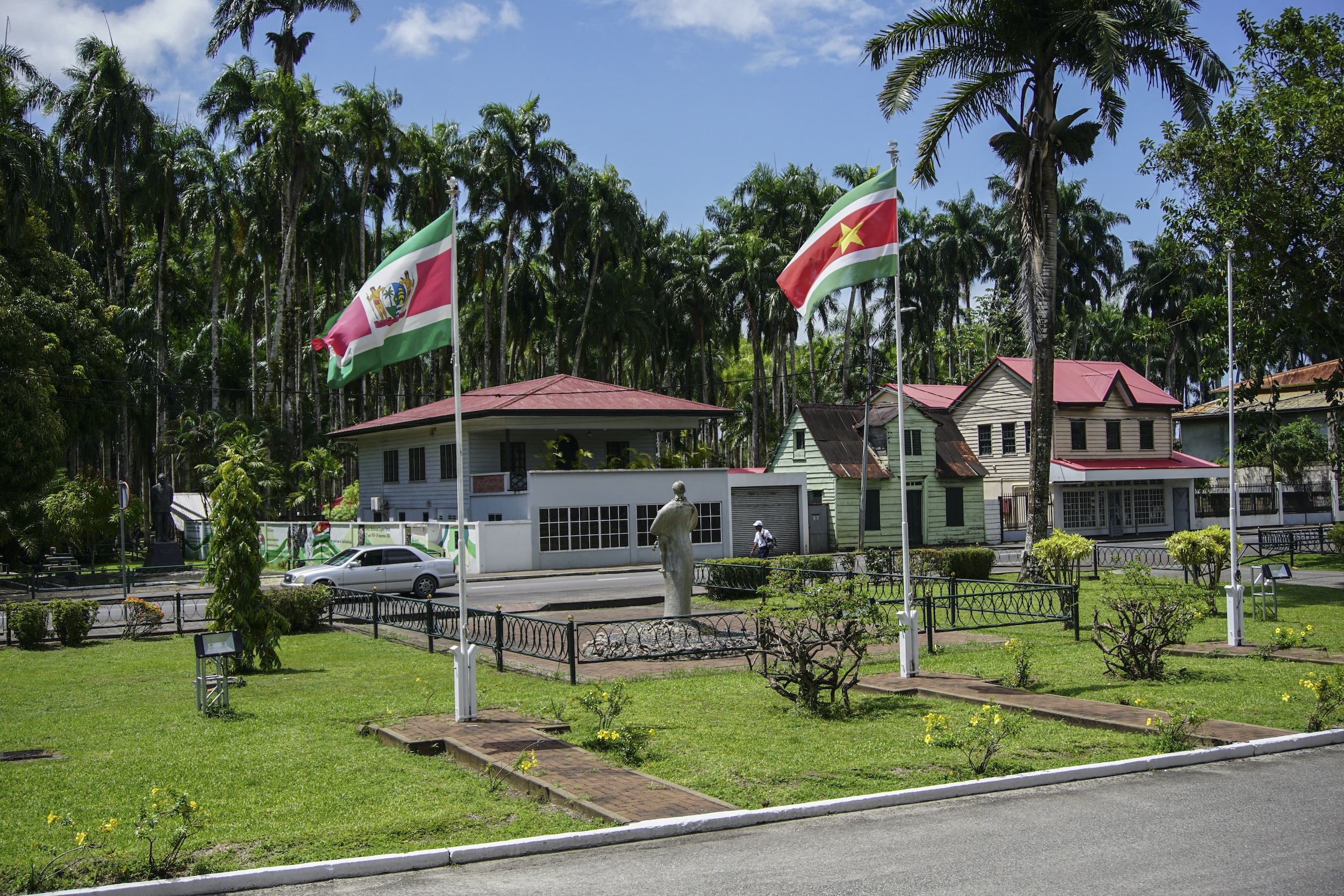 General view of the Cabinet office of the president of Suriname in Paramaribo